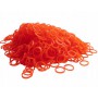 Gumičky na vlasy odolné 130 ks. Červené - 2