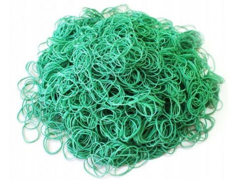 Gumičky na vlasy odolné zelené 130 ks. M - 2