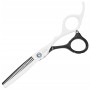 GEPARD kadeřnické efilační nůžky pro praváky 6,0 ERGO offset na stříhání vlasů do salonu řada Superior