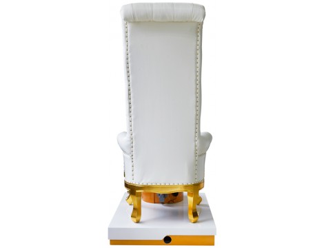 Klasické kosmetické křeslo s masáží pro pedikúru nohou v lázeňských salonech bílý - 6